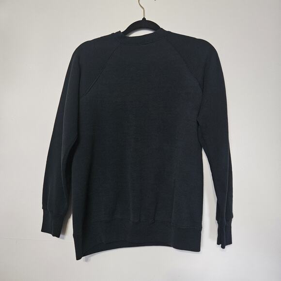 Vtg Embroidered Heart Crew Sweatshirt Women M Blak Grandmacore Cottage 90s Retro - Picture 5 of 8